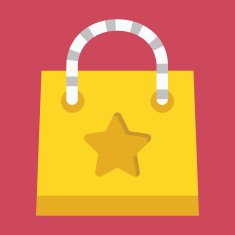 Vector Yellow Shopping Bag Icon N2