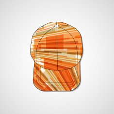 Abstract illustration on peaked cap N102