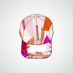 Abstract illustration on peaked cap N104
