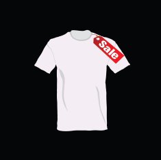 t-shirt on sale color vector