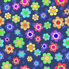 Abstract Colorful Floral Seamless Pattern Vector