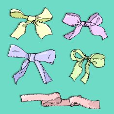 set of linear drawing bows