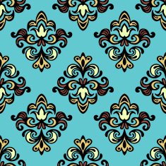 Seamless folk ethnic flower pattern vector