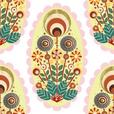 Fashionable modern seamless wallpaper or textile with collection flowers N10