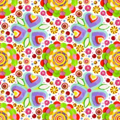 Fashionable modern seamless wallpaper or textile with collection flowers N14