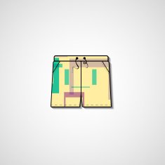 Abstract illustration on shorts N125