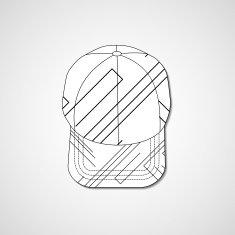 Abstract illustration on peaked cap N109