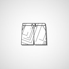 Abstract illustration on shorts N126