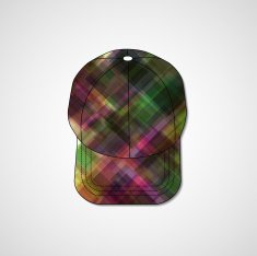 Abstract illustration on peaked cap N113