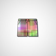 Abstract illustration on shorts N130