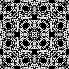 Seamless black and white pattern in arabic or muslim style