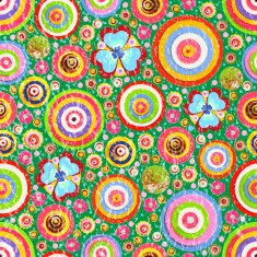 Fashionable modern seamless wallpaper textile with collection of various flowers