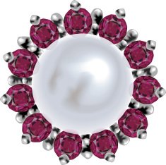 Ruby Pearl Pin C