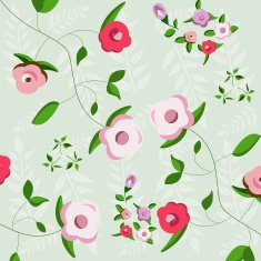floral decoration seamless pattern