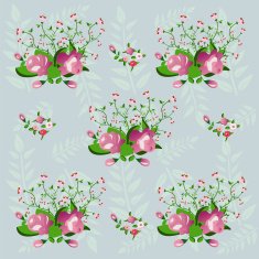 floral decoration seamless pattern N2