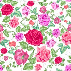 Roses floral background seamless pattern