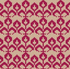 Vector knitted flower background N3