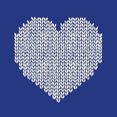 Vector seamless background with knitted heart Romantic N2