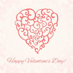 Valentine's Day romantic background Template for your design