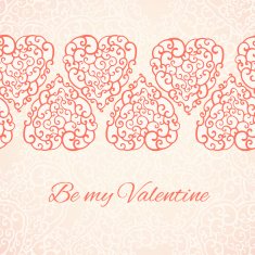 Valentine's Day romantic background Template for your design N2