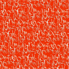 Seamless pattern with hand drawn decorative letters N6
