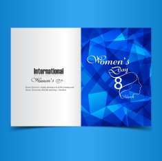 International women's day colorful greeting card presentation background