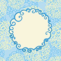 Seamless pattern with abstract doodle ornament and frame for tex N2