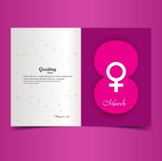 Beautiful happy women's day greeting card colorful holiday