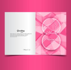 Beautiful greeting card or happy women's day colorful holiday