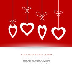 Valentine's card with hearts N2