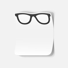 realistic design element glasses N22