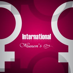Women's day element for colorful background vector