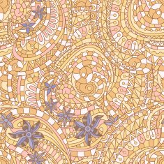 Vector seamless texture background with abstract flowers N3