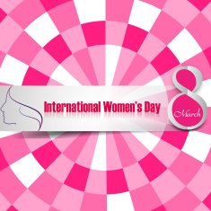 Women's day card element for texture colorful background