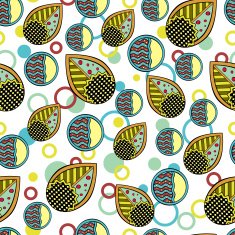 Abstract Leaves Endless Seamless Pattern