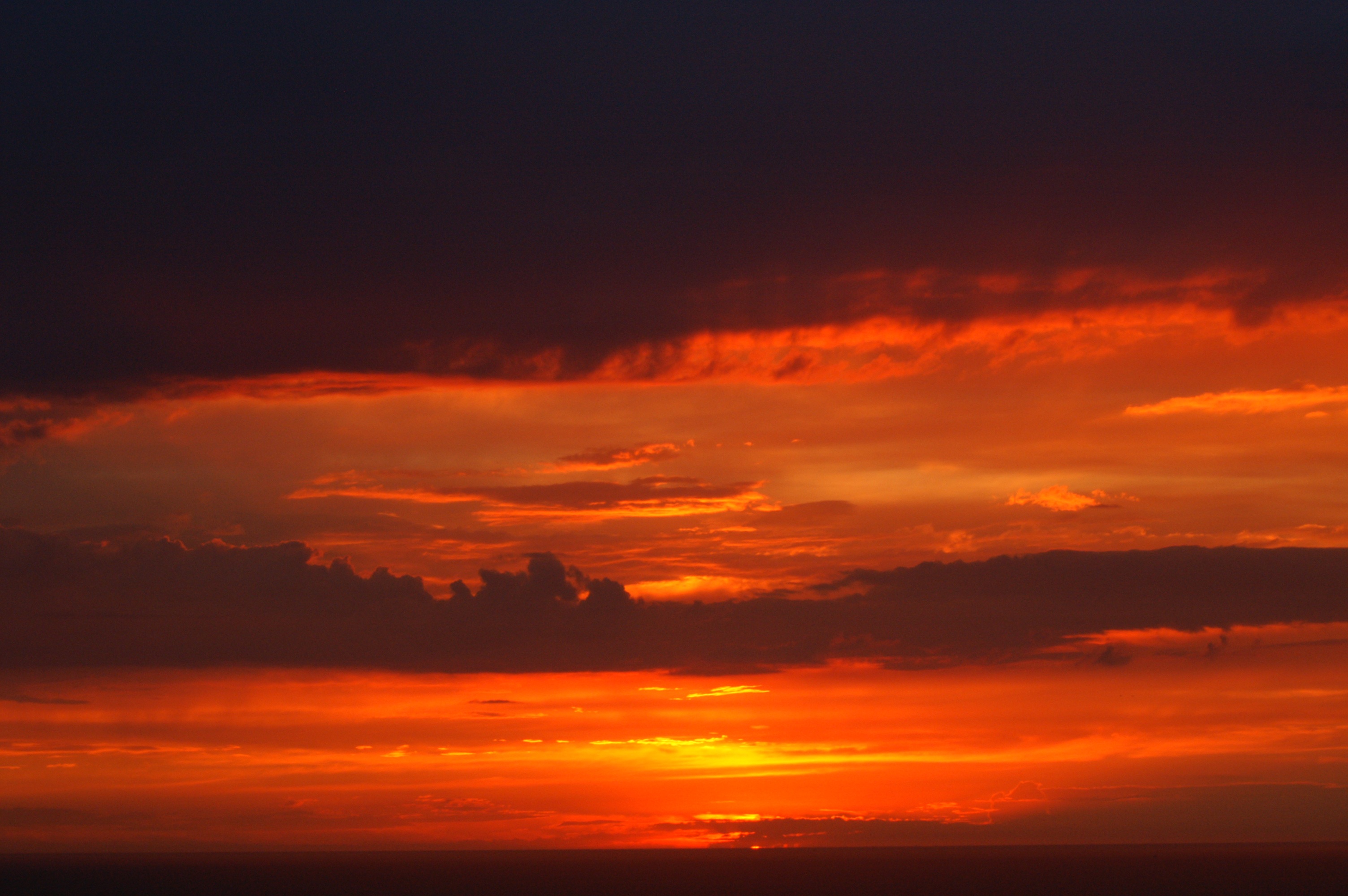 Orange mediterranean sunset free image download