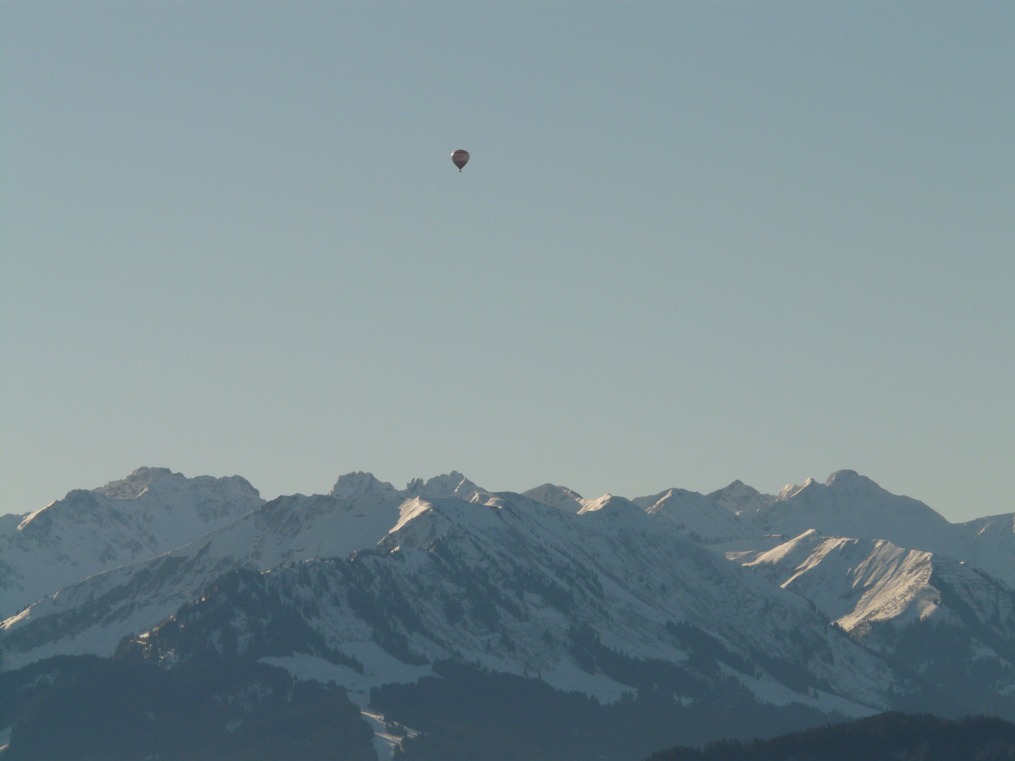 Balloon soars over the Alps free image download