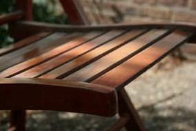 wooden chair seat close up