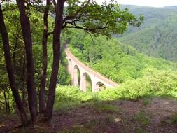 stone railway bridge in the Middle Rhine Valley