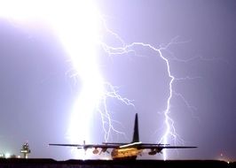 lightning strike at night