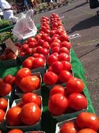 ripe tomatoes on the market
