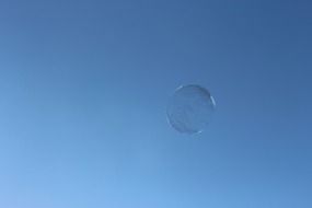 bubble in clear sky