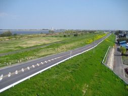 panoramic view of highway in japan in summer