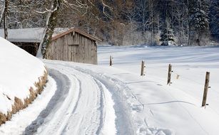 photo of winter road