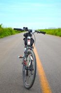 Mountain bike on road