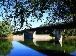 stone bridge over a calm river