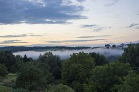 evening sky over the valley