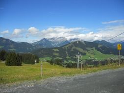 mountains in green plants