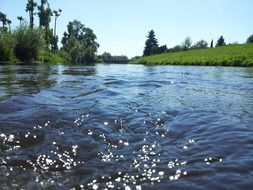 Small waves in a river