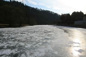 iced river skate